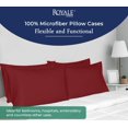 thumbnail image 6 of Royale Linens Standard Pillowcase Set of 2 - Bed Pillow Cover - 20"x26" - Pillowcases - 1800 Brushed Microfiber, Wrinkle & Fade Resistant - Soft & Cozy- Standard Size Pillow Case (STD, Tango Red), 6 of 9