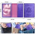 thumbnail image 3 of HOMEIORA Passport and Vaccine Card Holder Combo with Vaccine Card Slot, Passport Wallet, Passport Cover / Case for Women and Men - Dark Purple, 1 Pack, 3 of 7