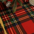 thumbnail image 2 of Joyfol Day Winter Holiday Christmas Tablecloth, Plaid Printed Fabric Table Cloth, Stain Release Table Cover for Xmas/Dinner Party Decoration (60 X 120 INCH, Rectangle), 2 of 6