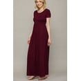 thumbnail image 4 of Made by Johnny Women's Short Sleeve Loose Plain Casual Long Maxi Dresses with Pockets XL WINE, 4 of 6