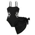 thumbnail image 6 of Gelikeya Girls Swimsuits Size 11-12 Adjustable Spaghetti Straps Cut Out Bathing Suit Skirts 2 Piece Solid Color Swimwear (Tweens, A01-Black), 6 of 7
