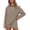 Coffee, variant on 2 Piece Striped Lounge Set for Women Long Sleeve Tops Casual Wide Leg Shorts Loose Matching Pajamas Outfits