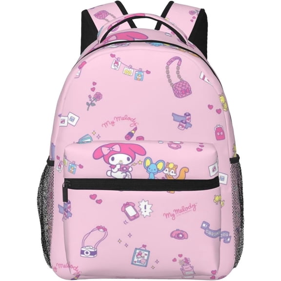 Pink Anime Backpack My Melody And Friend Backpack Casual Daypack Laptop Travel Backpacks For Women Laptop Backpack Large Capacity