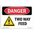 thumbnail image 1 of SignMission OS-DS-A-1218-L-1594 12 x 18 Po Signe de Danger OSHA - Alimentation Bidirectionnelle, 1 of 1