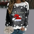 thumbnail image 2 of AWZXDE Chandails en Molleton Décontractés de Noël pour Femmes Col Rond Ample Manches Longues Tunique Mignons Pulls pour Femmes Confortables et Élégants Chandail en Molleton Sans Capuche, 2 of 5