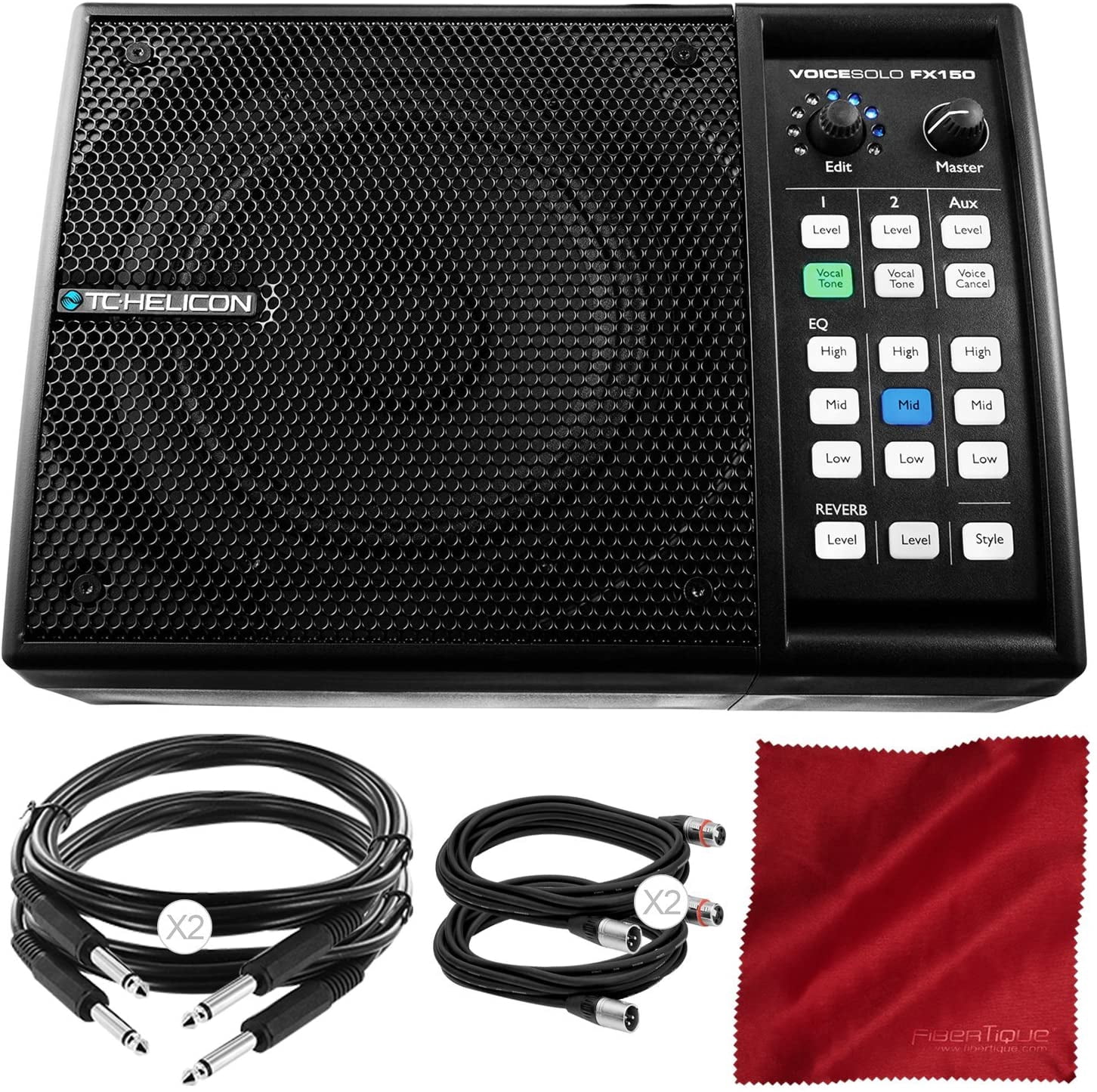 TC-Helicon Voicesolo FX150 Compact Personal PA and XLR Cable and