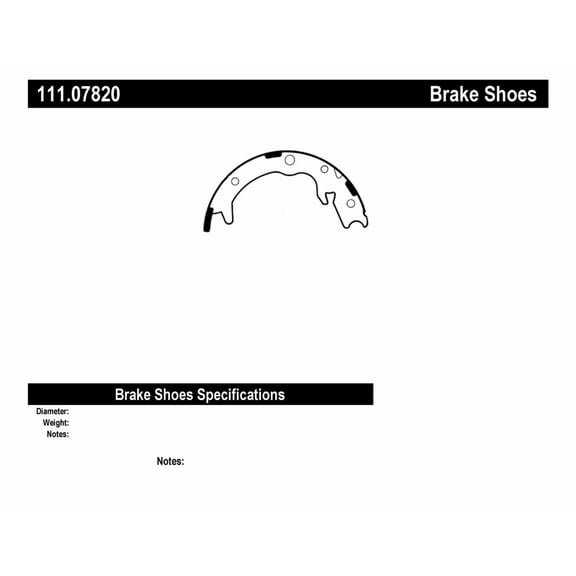 Centric Parts 111.07820 Brake Shoe