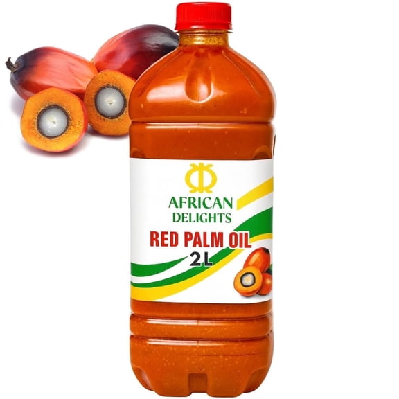African Delights Unrefined Red Palm Oil 2 Liters 100% Natural