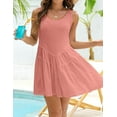 thumbnail image 2 of ZOELNIC Womens Summer Dress Sleeveless Mini Dresses Fashion Casual Fit Flowy Tiered Boho Beach Vacation Sundress, XL, 2 of 5