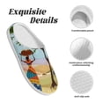 thumbnail image 5 of Lsque African Women Pattern Womens Comfort Cotton on Scuff With Memory Foam and Anti-skid Sole Slipper-40/41, 5 of 7