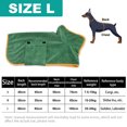 thumbnail image 2 of Toalla de baño para secado de perros, material de microfibra, albornoz absorbente de secado rápido para perros, higroscópico de secado rápido para mascotas, cuello y cintura ajustables, 2 of 5
