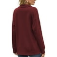 thumbnail image 5 of SHIBEVER Women Long Sleeve Tops V Neck Shirts Pullover Casual Fall Tops for Women Blouses Sweatshirts Loose Fit Tunic Tops Henley Shirts Fashion Clothing, 5 of 5