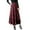 Red, variant on jjayotai Women Skirt Womens High Elastic Waist Maxi A-line Plaid Winter Warm Flare Long Ankle Skirt
