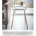 thumbnail image 6 of Yamazaki Home Storage Table - Two Sizes, White, Steel + Wood, Tall, Supports 8.8 pounds, Minimal Assembly, 6 of 7