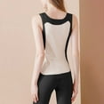 thumbnail image 4 of RXIRUCGD Hauts Sans Manches Thermiques en Peluche Color Block pour Femmes (Noir, Taille : 2TG), 4 of 4