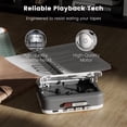 thumbnail image 3 of Reshow Reproductor de Casetes Portátil con Altavoz y USB-C, Grabadora de Cinta para Música y Voz, Regalo Nostálgico (Gris), 3 of 8