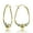 Gold Two-Tone, variant on 30mm Yellow Gold Flashed Sterling Silver Two-Tone Polished Beaded Hoop Earrings
