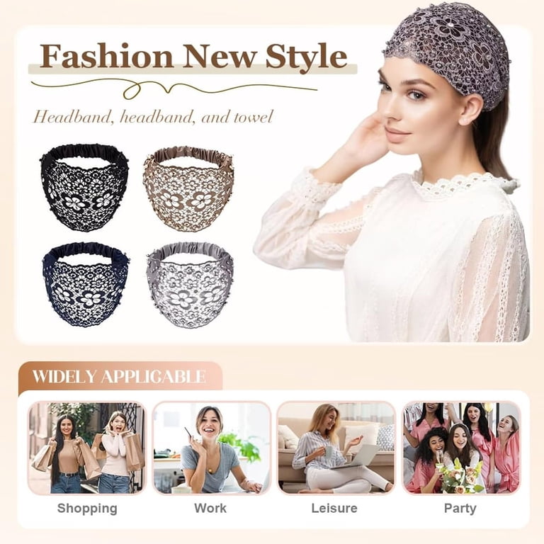 3PCS Set Boho-Chic Crystal & Pearl Embellished Wide 