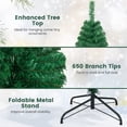 thumbnail image 2 of Patiojoy 6ft Artificial Christmas Pine Tree Hinged PVC Branches with Solid Metal Legs (Green, 6 FT), 2 of 10