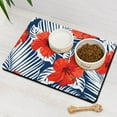 thumbnail image 3 of Summer Beach Dog Food Mat with Tropical Floral and Boho Inspired Prints – Absorbent, Quick Dry Pet Feeding Mat with Vibrant Botanical and Palm Leaf Patterns, 3 of 6