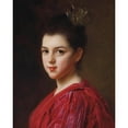thumbnail image 3 of Gustave Jean Jacquet 20x24 Black Modern Framed Museum Art Print Titled - Red Dress Woman, 3 of 5