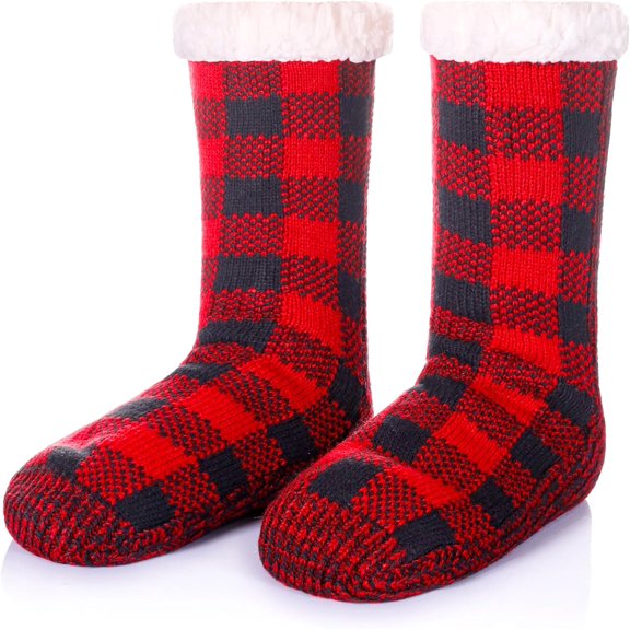 Women Winter Socks Knit Anti-Slip Sweat Warm Cute Cartoon Animals Fuzzy Home Slipper Socks