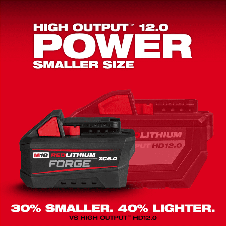 Milwaukee Tool M18 REDLITHIUM FORGE XC6.0 Battery Pack - Walmart.com
