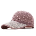thumbnail image 1 of LinYooLi Rhinestone Baseball Cap Women Snapback Hats for Women Cap Adjustable Summer Mesh Sun Hats Bone Casquette Dad Hat Female, 1 of 6
