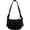 Black, variant on Women's Nylon Hobo Crescent Crossbody Bag, Multi-Pocket Sling Bag, Half Moon Purse