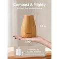thumbnail image 2 of Essential Oil Diffuser, Ultrasonic Diffusers for Home Aromatherapy Humidifier for Bedroom Room 7 Colors LED 2 Mist Mode Auto Off, Yellow, 2 of 5