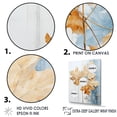 thumbnail image 3 of Designart "Minimalist Beige And Blue Maple Leaf" Tree Maple Floater Framed Canvas Wall Art, 3 of 5
