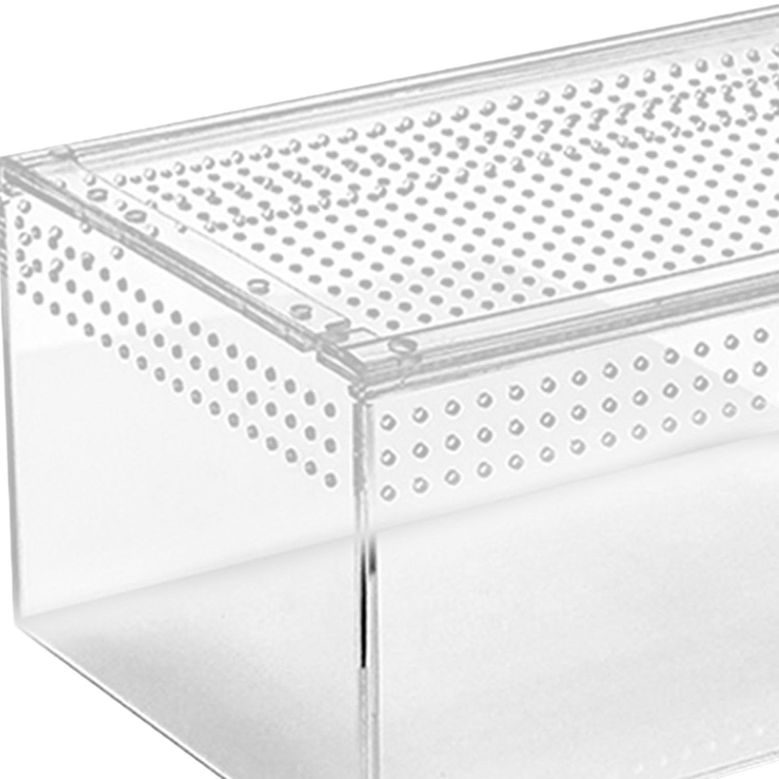EHJRE Reptile Terrarium, Reptile Habitat Container, Acrylic Terrarium Container, Reptile Breeding Box for Snakes, Amphibians And Turtles L