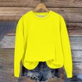thumbnail image 7 of GigrtiJin Girls Plus Size Sweatshirt Long Sleeve Crewneck Solid Color Pullover Top Fashion Cute Loose Blouse, 7 of 7