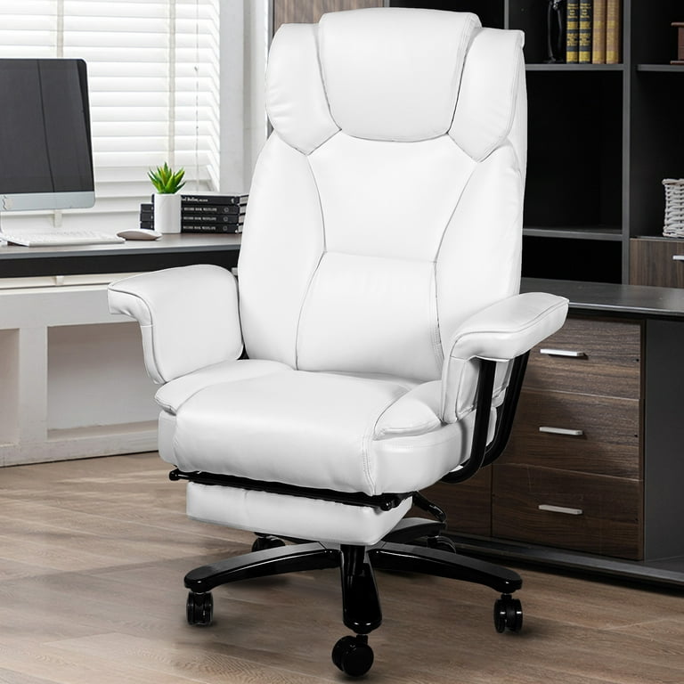 Reclining Executive Office Chair with Footrest, HomeZeer High Back