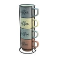 thumbnail image 4 of Juego de Tarros Top Choice de Porcelana Apilables 4 Piezas de 390 Ml con Organizador de Metal, 4 of 6