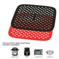thumbnail image 4 of Gustave 2Pcs Square Air Fryer Silicone Mats Non Stick Easy Clean Airfryer Silicone Liner Baking Tray Heat Resistant Air Fryer Pads Oven Accessories "Red", 4 of 8