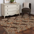 thumbnail image 4 of Boho Tribal 3'x5' Washable Rug, Abstract Floral Geometric Pattern Art Vintage Non-Slip Area Rugs for Entryway Kitchen Classroom, StainResistant Dorm Throw Carpet, Low Pile Soft Indoor Floor Mat, 4 of 9