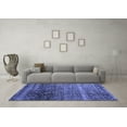 thumbnail image 3 of Ahgly Company Indoor Square Abstract Blue Modern Area Rugs, 3' Square, 3 of 4