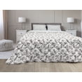 thumbnail image 1 of Plants Down Alternative Comforter, Floral Theme Stem Leaves Images Tarragons Pattern on Plain Background, Microfiber Quilt for All Season, 5 Sizes, White and Pale Taupe, by Ambesonne, 1 of 3