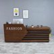 thumbnail image 3 of Checkout Reception Desk Computer Shop Counter Lectern Service Desk Office Coffee Beauty Scrivania Bianca Legno Wood Furniture My Lux Decor Round, 3 of 7