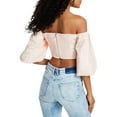 thumbnail image 2 of Guess Womens Cotton Cropped Blouse, 2 of 2
