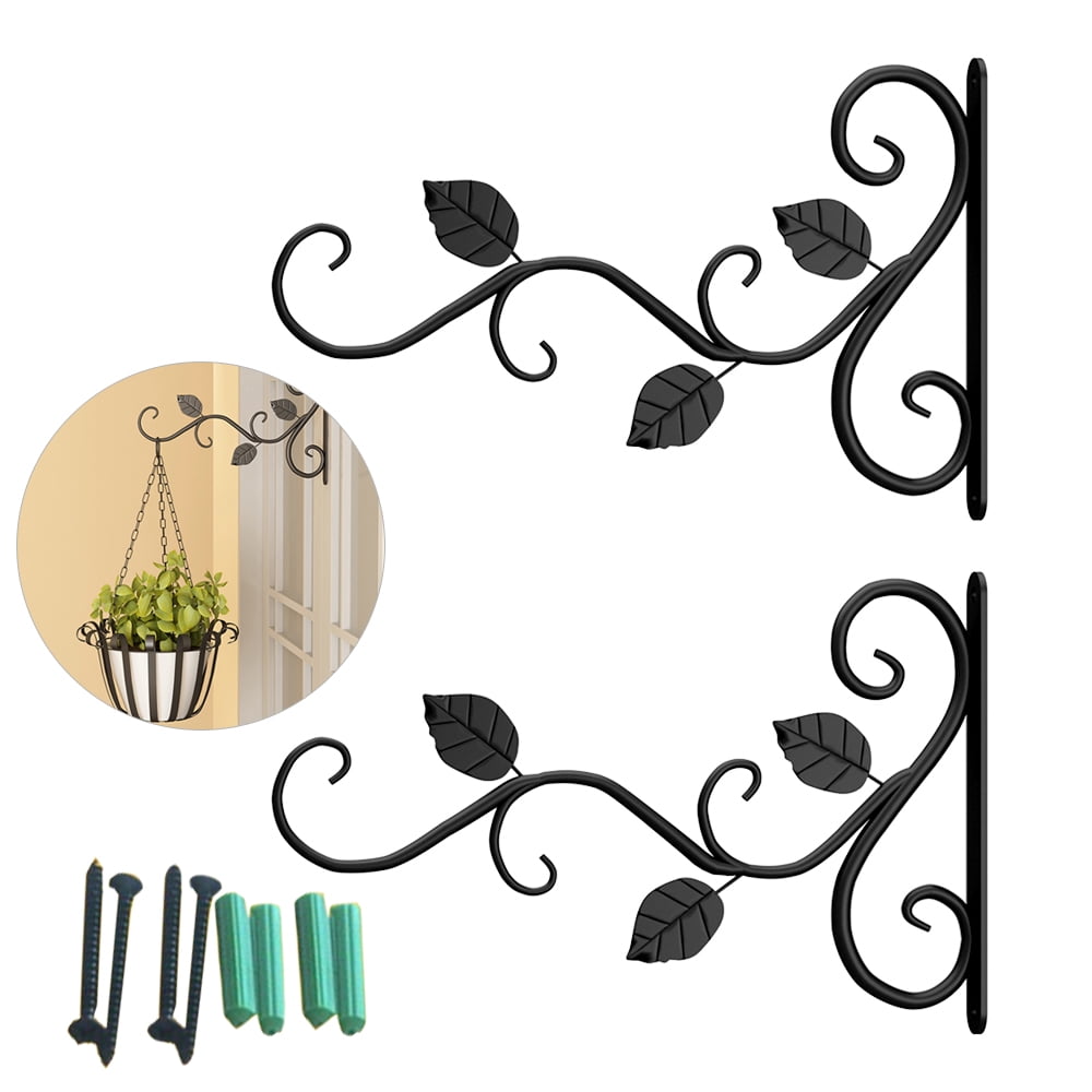 BUTORY 2 Pcs Wall Hanging Iron Hook Plant Stand Garden Hanging Basket