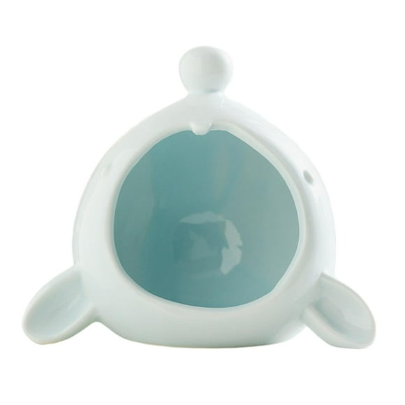 Hábitat de cerámica para hámster jinwen escondite casa cama fresca para mascotas Azul 14,5 cm x 13 cm