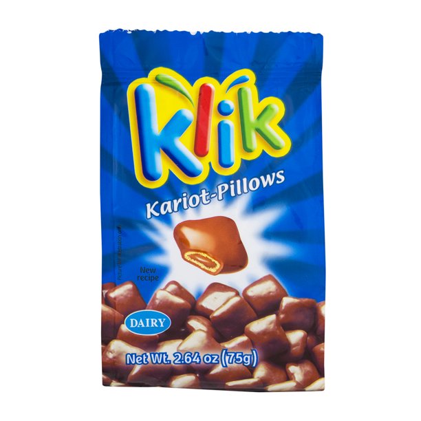 Klik Milk Chocolate Coated Nougat Crunch KariotPillows, 2.64 oz