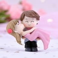 thumbnail image 3 of Couple Bride Groom Model Miniature Landscape Wedding Figurine Decor Ornament, 3 of 9