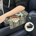 thumbnail image 6 of Renewold American Tribal Horse Flower Auto Center Console Armrest Cover Arm Rest Seat Box Pad Protector with Side Storage Pocket Middle Console Pad for Car Storage Box Car Interior Accessories, 6 of 9