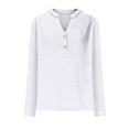 thumbnail image 6 of Fall Outfits for Women 2025, Yigetop Women Fashion Casual Long Sleeve Button Tops Shirts Blouses Tops Long Sleeve Shirts for Women White XL, 6 of 6