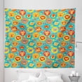 thumbnail image 1 of Cartoon Animal Tapestry, Comic Animal Faces on Colorful Dots Happy Fun Characters, Fabric Wall Hanging Decor for Bedroom Living Room Dorm, 5 Sizes, Multicolor, by Ambesonne, 1 of 1