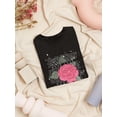 thumbnail image 3 of Rose Love Shaped T-Shirt Women -Image by Shutterstock, Female Small, 3 of 4