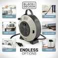 thumbnail image 2 of Black + Decker 25ft. Cord Reel 16AWG 4 Outlets + 2 USB, 2 of 7